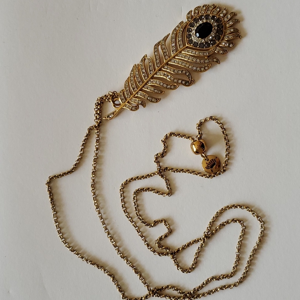 Juicy couture feather necklace